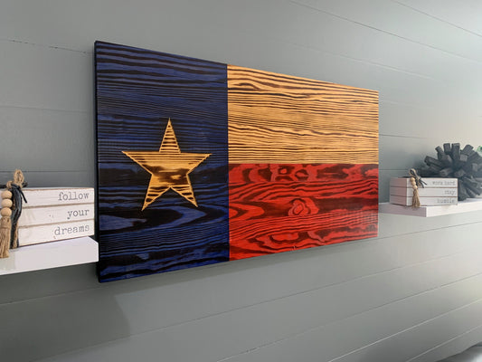 Rustic State Flag of Texas Wall Art