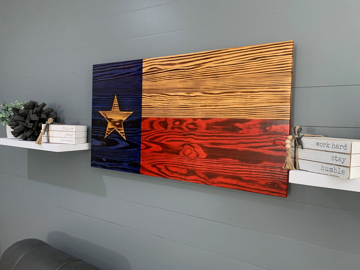 Rustic State Flag of Texas Wall Art