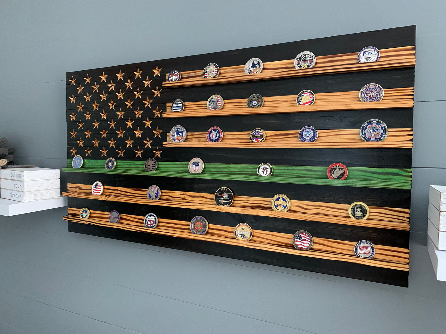 Green Beret Foundation Challenge Coin Display Rack Holder
