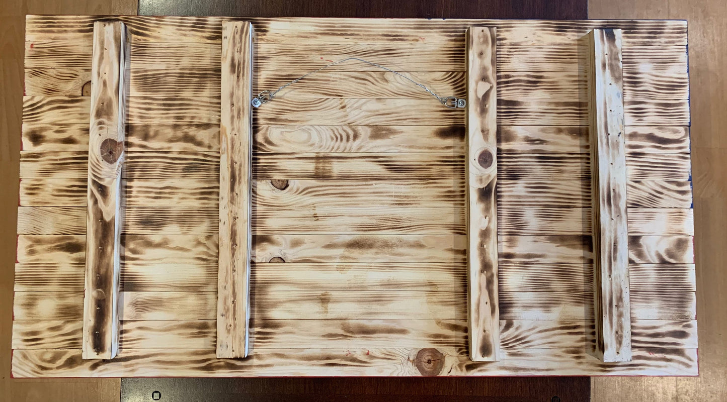 Black & White/Tan Rustic American Flag Wall Art