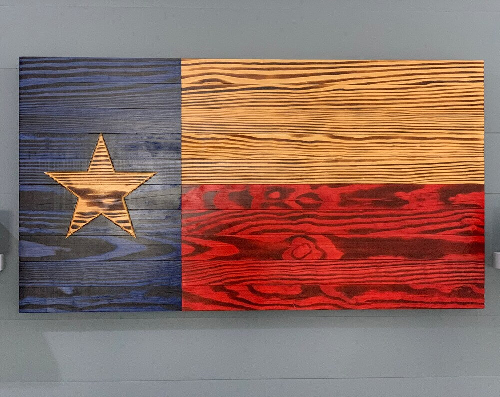 Rustic State Flag of Texas Wall Art