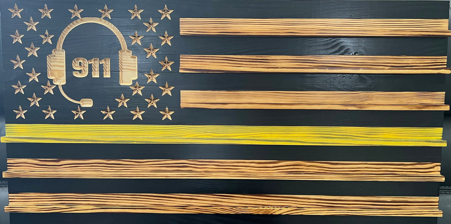 Pledge of Allegiance American Flag Rustic Wooden Wall Art - Wood Flag