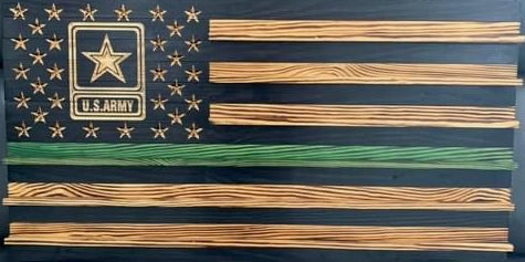 Pledge of Allegiance American Flag Rustic Wooden Wall Art - Wood Flag