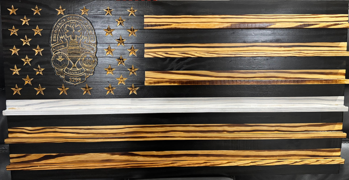Pledge of Allegiance American Flag Rustic Wooden Wall Art - Wood Flag